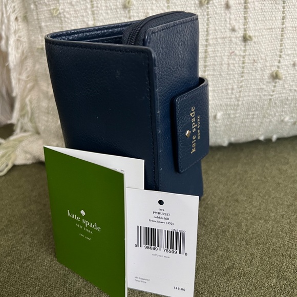 Kate Spade Cobble Hill Tara Wallet -Navy Blue - Picture 2 of 6